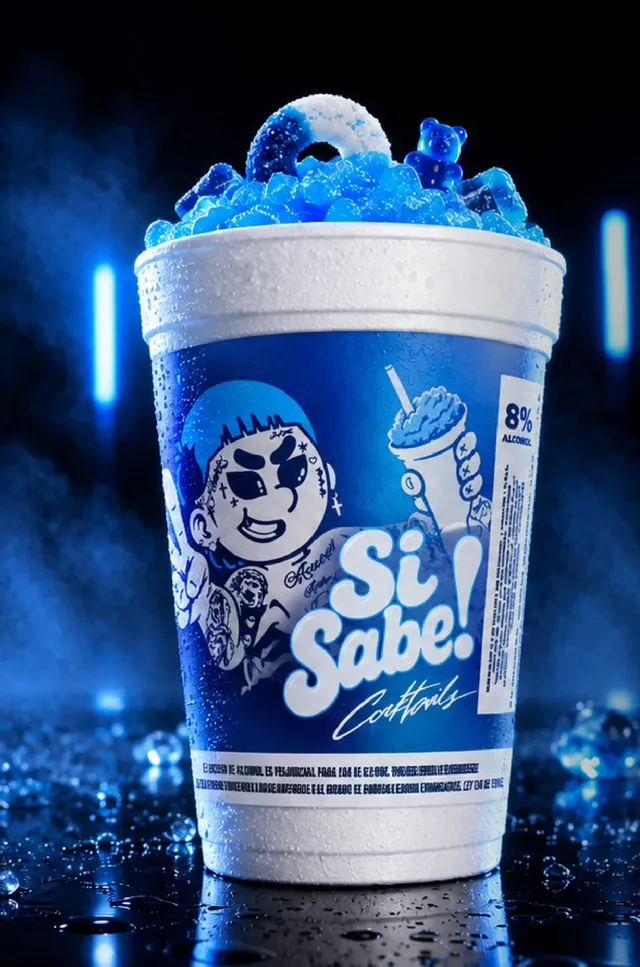 Vaso clásico azul Si Sabe!