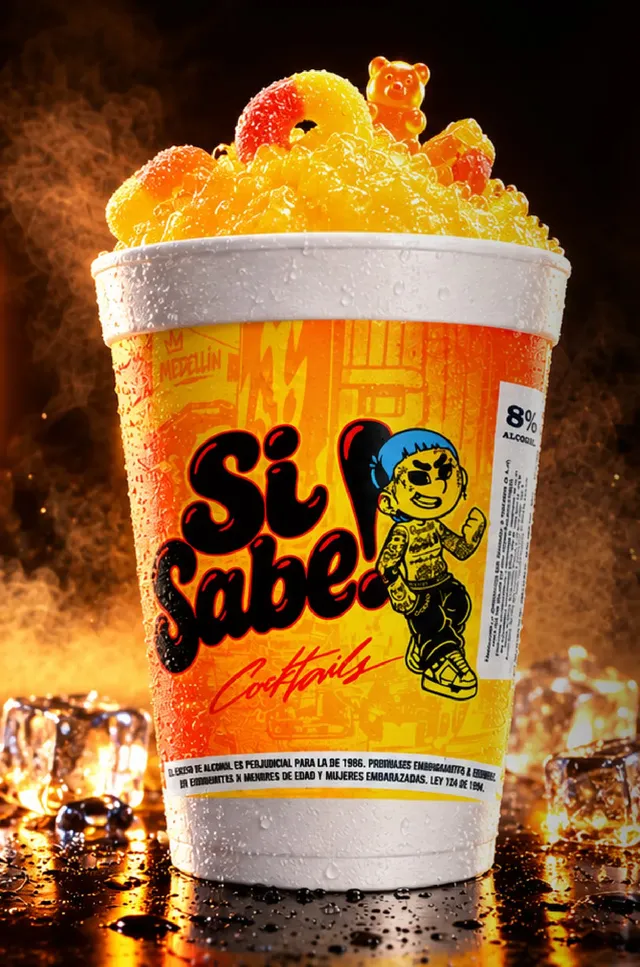 Vaso Sornero, granizado naranja